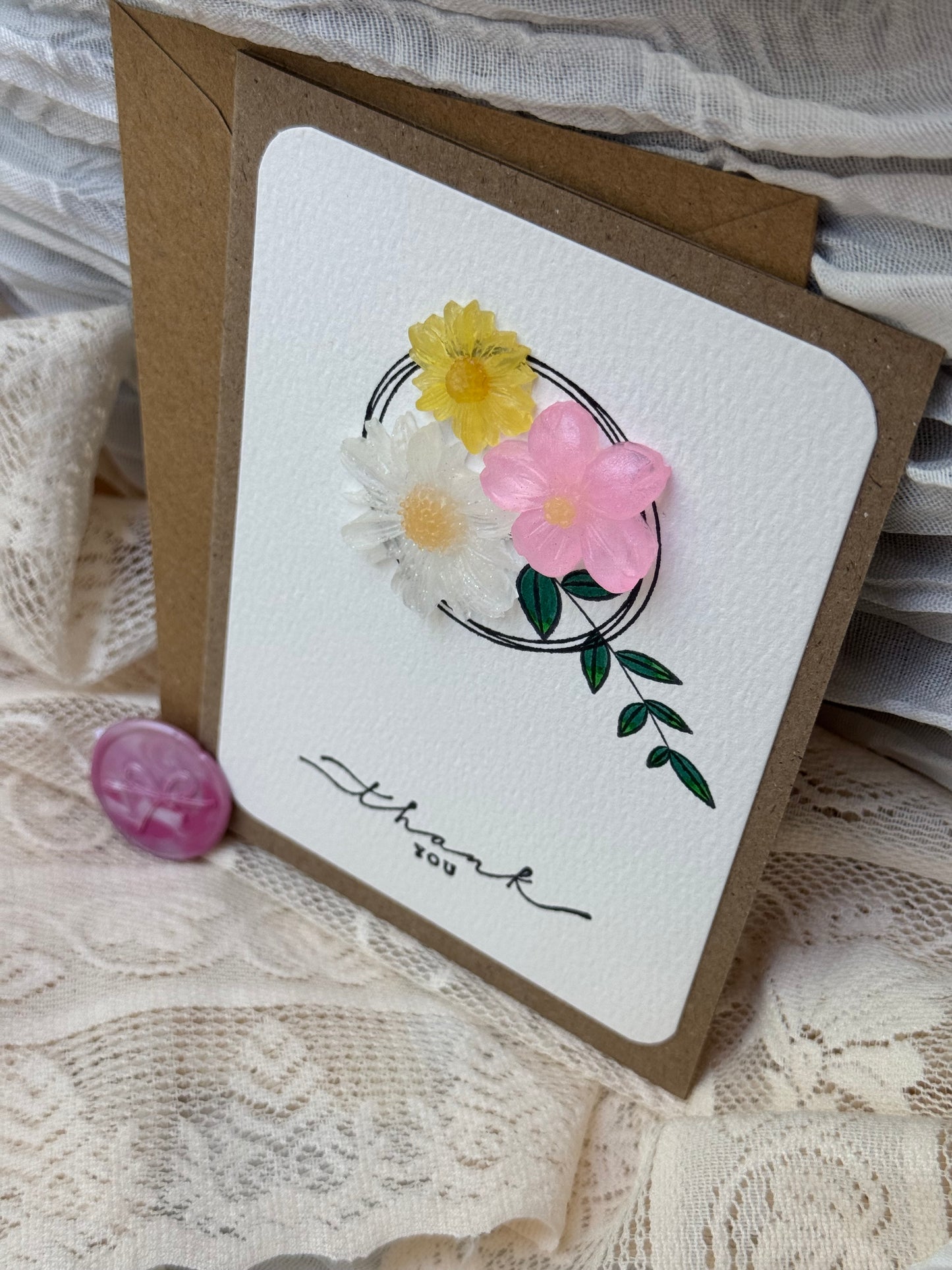 Floral Thank You Card