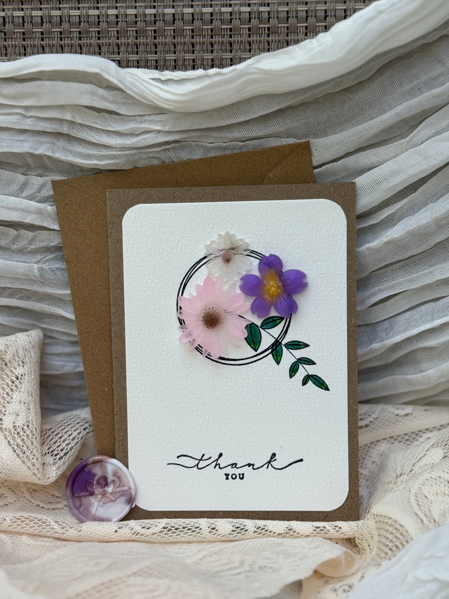Floral Thank You Card