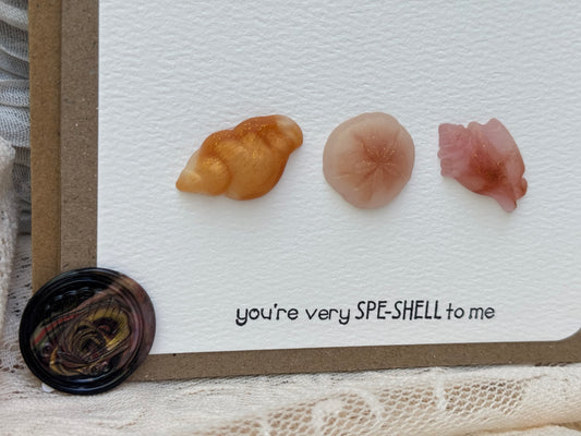 "You’re very SPE-SHELL to me." - Card